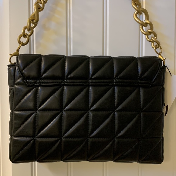 Zara Black Quilt Leather Bag - Picture 10 of 10